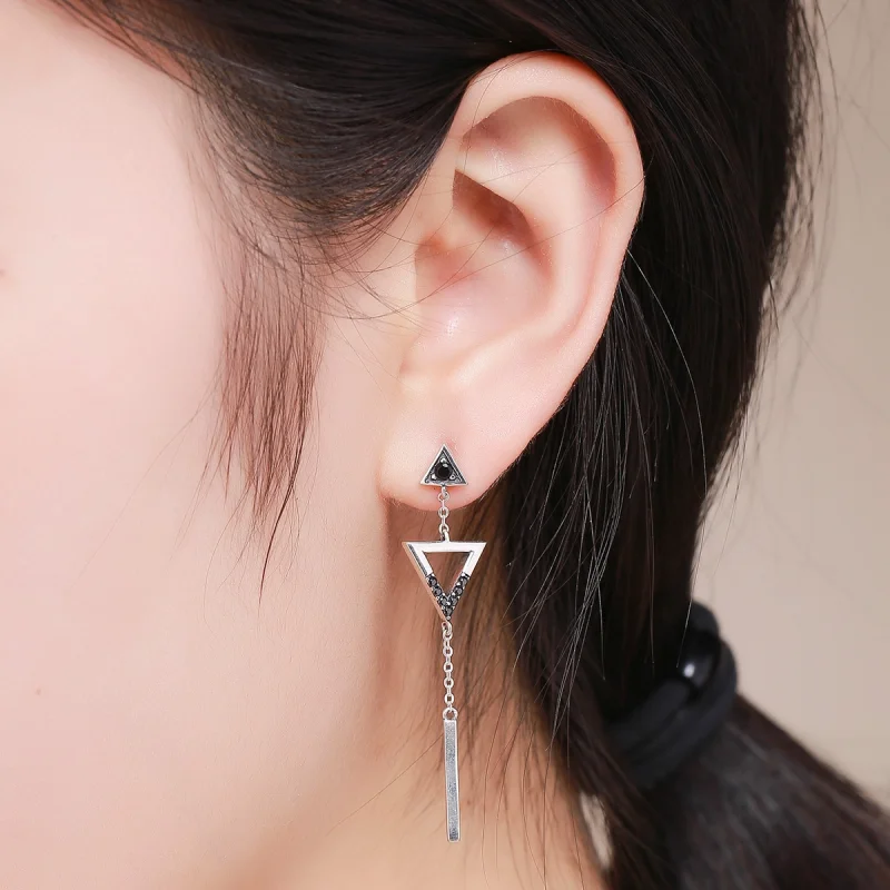 (image for) Pandora Style Classical Geometry Hanging Earrings - VSE144-A - View 5