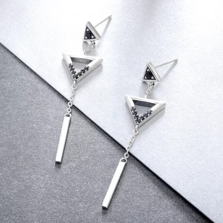 Pandora Style Classical Geometry Hanging Earrings - VSE144-A