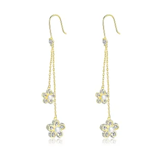 (image for) Pandora Style Flower Light Hanging Earrings - BSE197