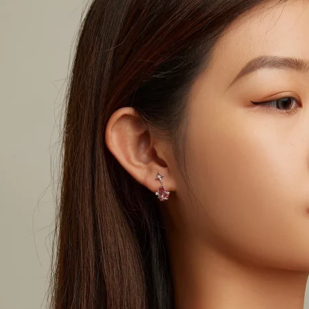 Pandora Style Girl Planet Hanging Earrings - SCE1502