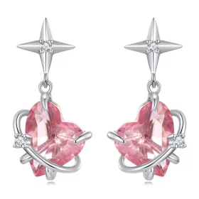 Pandora Style Girl Planet Hanging Earrings - SCE1502 Pandora Style Girl Planet Hanging Earrings - SCE1502