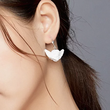 Pandora Style Little Angel Hanging Earrings - SCE944