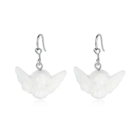 Pandora Style Little Angel Hanging Earrings - SCE944 Pandora Style Little Angel Hanging Earrings - SCE944