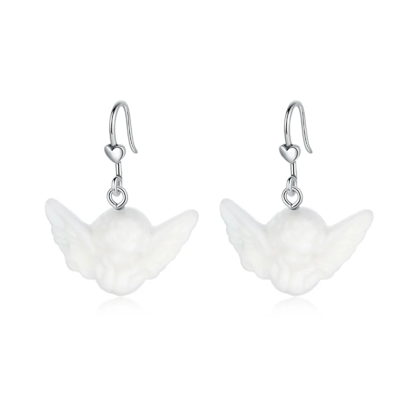 (image for) Pandora Style Little Angel Hanging Earrings - SCE944 - Product Image