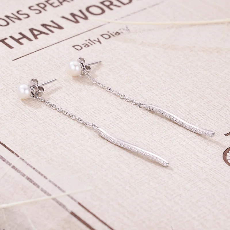 (image for) Pandora Style Love At First Sight Hanging Earrings - VSE126 - View 3