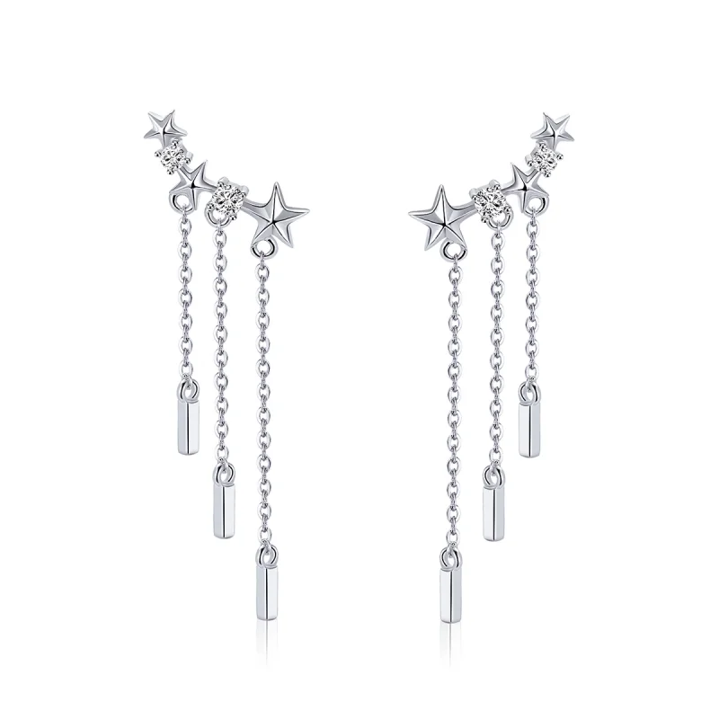 (image for) Pandora Style Meteor Love Hanging Earrings - SCE399 - Product Image
