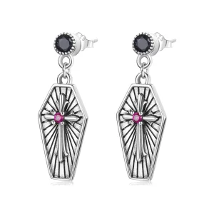 (image for) Pandora Style Mystery Cross Hanging Earrings - BSE536
