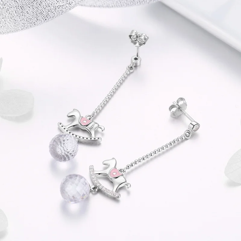 (image for) Pandora Style Playground Hanging Earrings - BSE038 - View 4