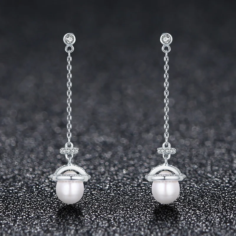 (image for) Pandora Style Romantic Melodious Hanging Earrings - VSE125 - View 2