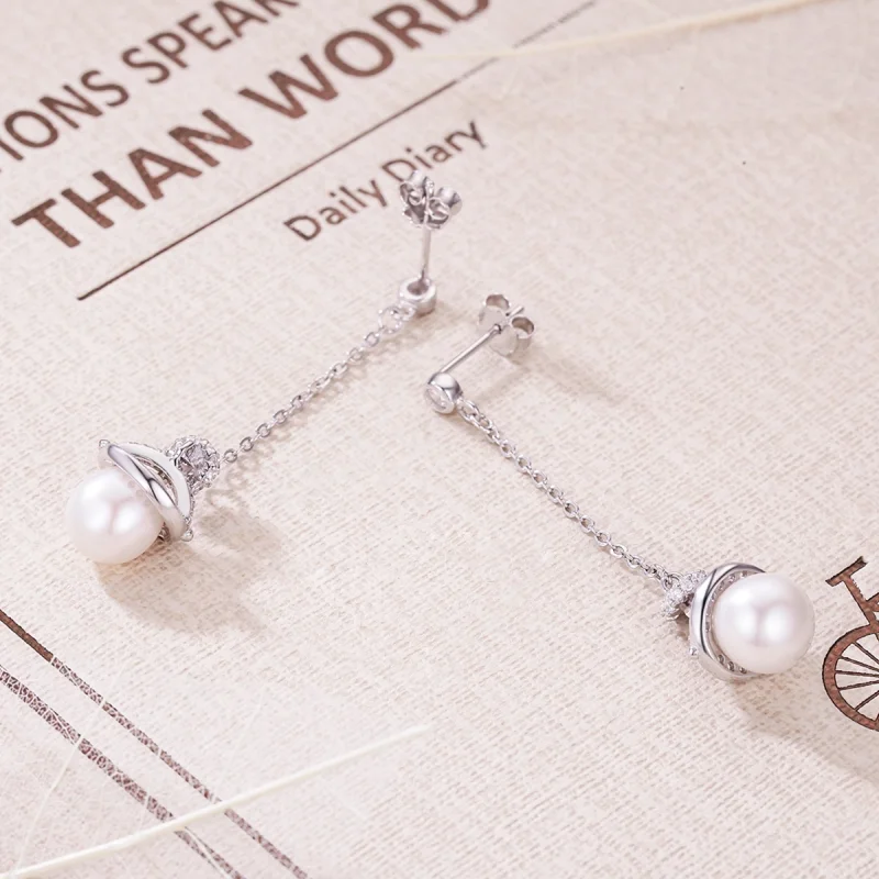 (image for) Pandora Style Romantic Melodious Hanging Earrings - VSE125 - View 4