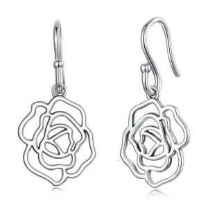 (image for) Pandora Style Roses Hanging Earrings - SCE1505