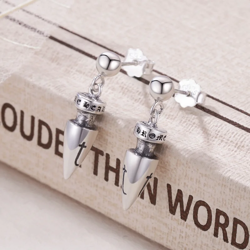 (image for) Pandora Style Sacred Token Hanging Earrings - VSE131 - View 3