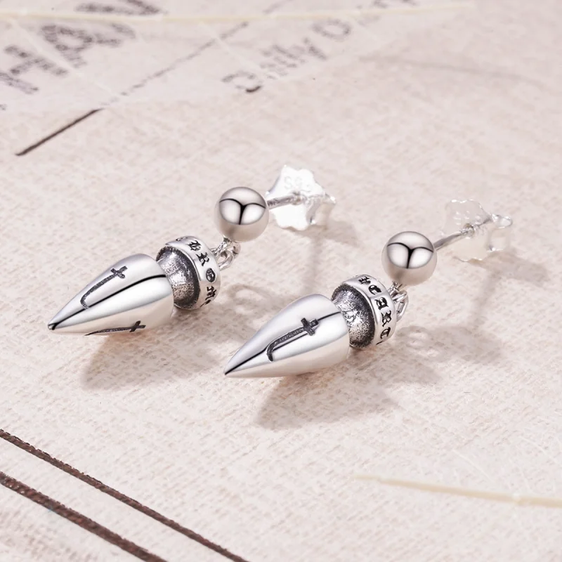 (image for) Pandora Style Sacred Token Hanging Earrings - VSE131 - View 4