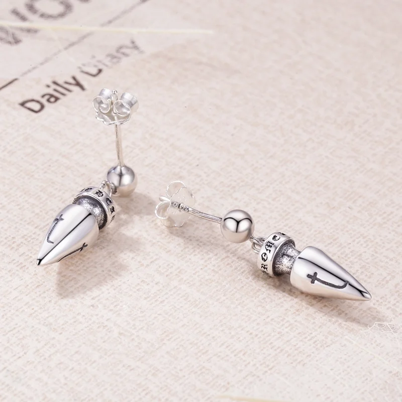 (image for) Pandora Style Sacred Token Hanging Earrings - VSE131 - View 5