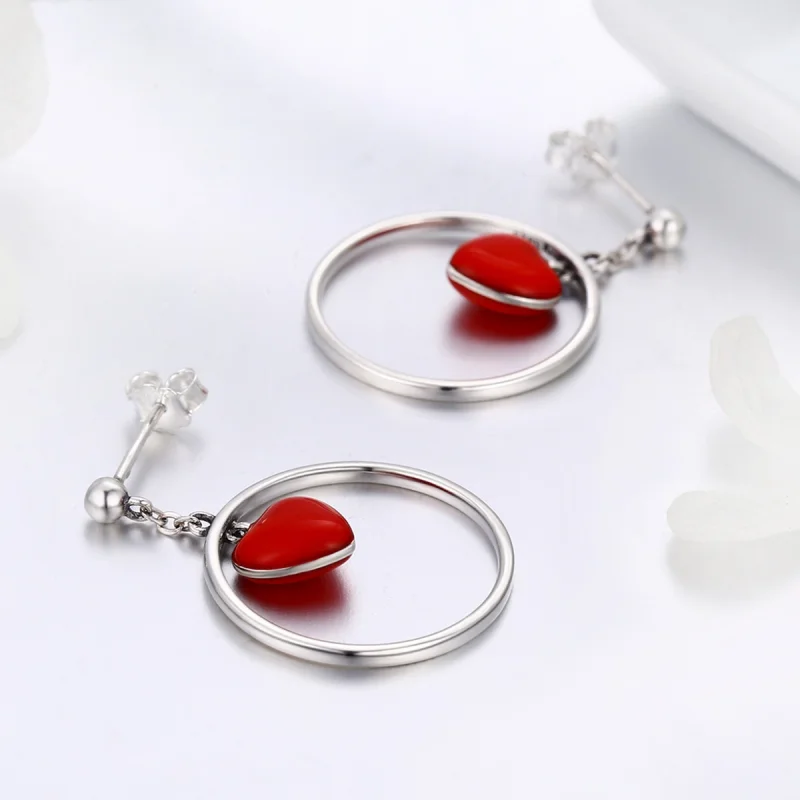 (image for) Pandora Style Throbbing Hanging Earrings - SCE360-A - View 3