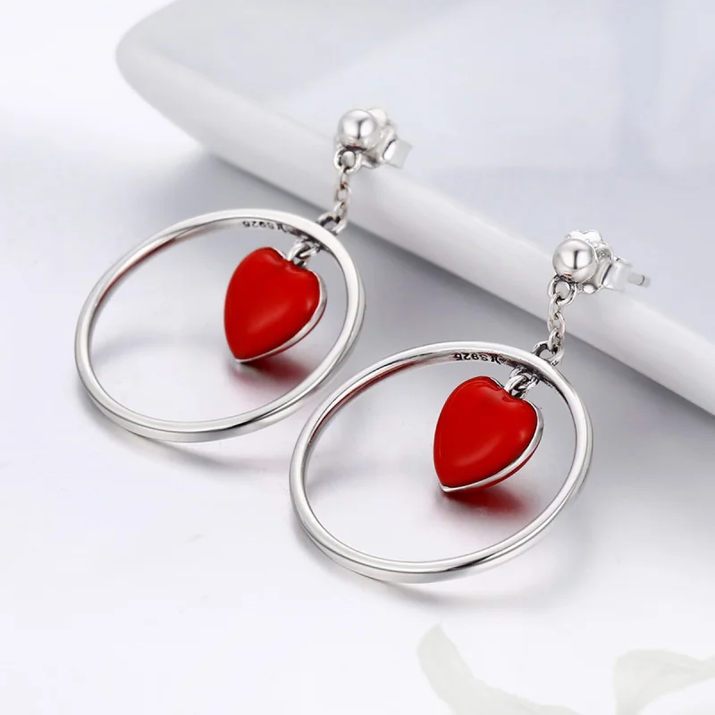 (image for) Pandora Style Throbbing Hanging Earrings - SCE360-A - View 5