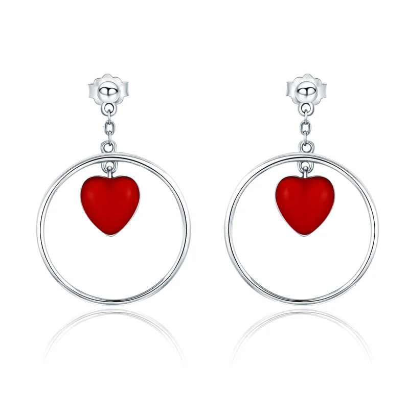 (image for) Pandora Style Throbbing Hanging Earrings - SCE360-A - Product Image