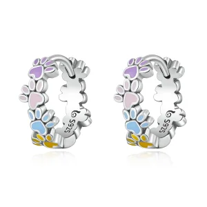 (image for) Pandora Style Colorful Claws Hoop Earrings - BSE580