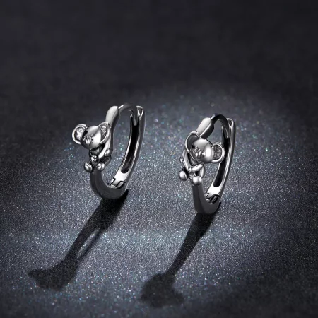 Pandora Style Cute Koala Hoop Earrings - BSE507
