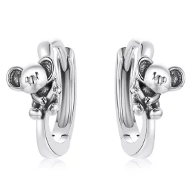 Pandora Style Cute Koala Hoop Earrings - BSE507