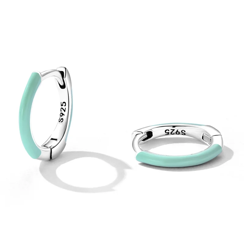 (image for) Pandora Style Double Circle Hoop Earrings - SCE1454 - View 2