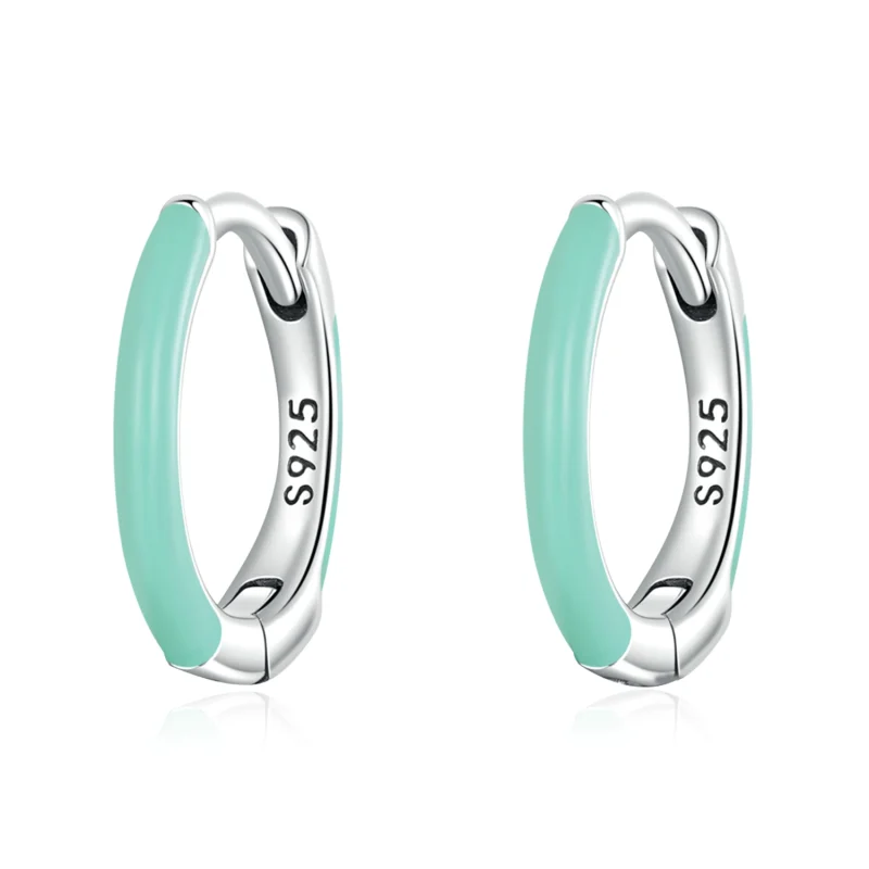 (image for) Pandora Style Double Circle Hoop Earrings - SCE1454 - Product Image