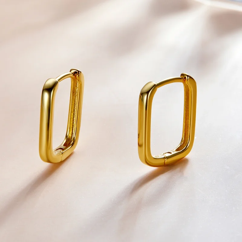 (image for) Pandora Style French Hoop Earrings - BSE478-B - View 2