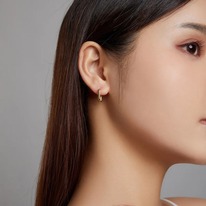 (image for) Pandora Style French Hoop Earrings - BSE478-B - View 5