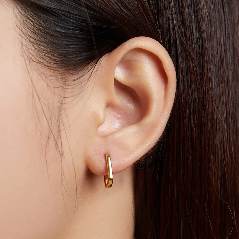 (image for) Pandora Style French Hoop Earrings - BSE478-B - View 6