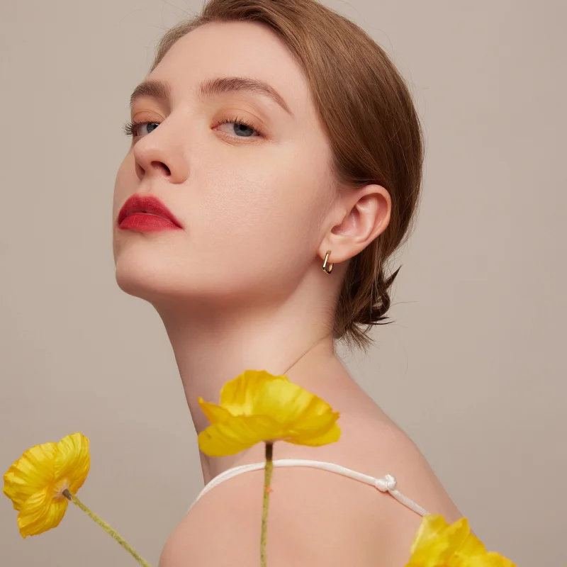 (image for) Pandora Style French Hoop Earrings - BSE478-B - View 11