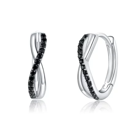 Pandora Style Infinity Symbol Hoop Earrings - BSE399 Pandora Style Infinity Symbol Hoop Earrings - BSE399