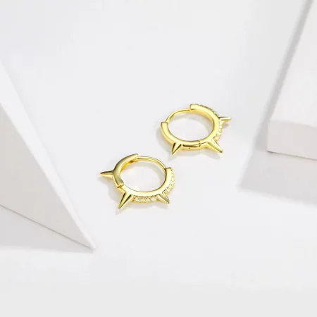 Pandora Style Irregular Geometry Hoop Earrings - BSE168