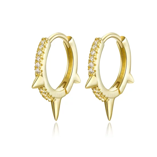 Pandora Style Irregular Geometry Hoop Earrings - BSE168