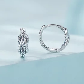 Pandora Style Knot Hoop Earrings - SCE1523 Pandora Style Knot Hoop Earrings - SCE1523