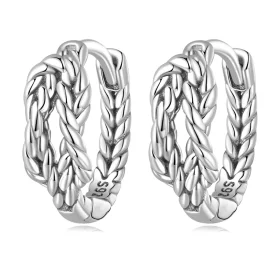 Pandora Style Knot Hoop Earrings - SCE1523 Pandora Style Knot Hoop Earrings - SCE1523