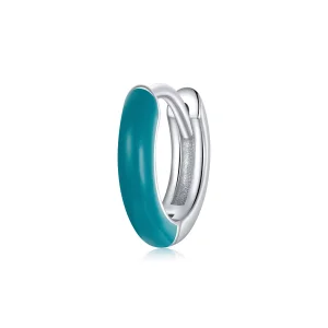 (image for) Pandora Style Little Blue Hoop Earrings - BSE488-BU