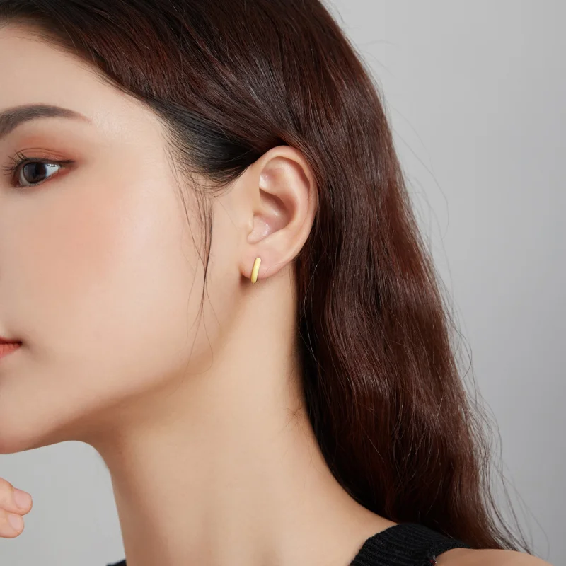 (image for) Pandora Style Little Yellow Hoop Earrings - BSE488-YE - View 3