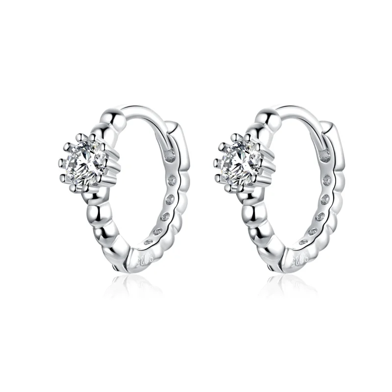 (image for) Pandora Style Love Hoop Earrings - BSE194 - Product Image