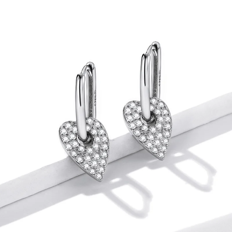 (image for) Pandora Style Love Party Hoop Earrings - BSE569 - View 2