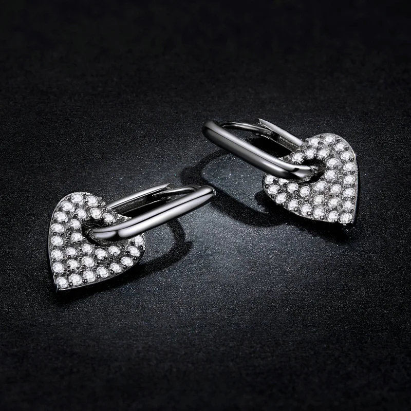 (image for) Pandora Style Love Party Hoop Earrings - BSE569 - View 5