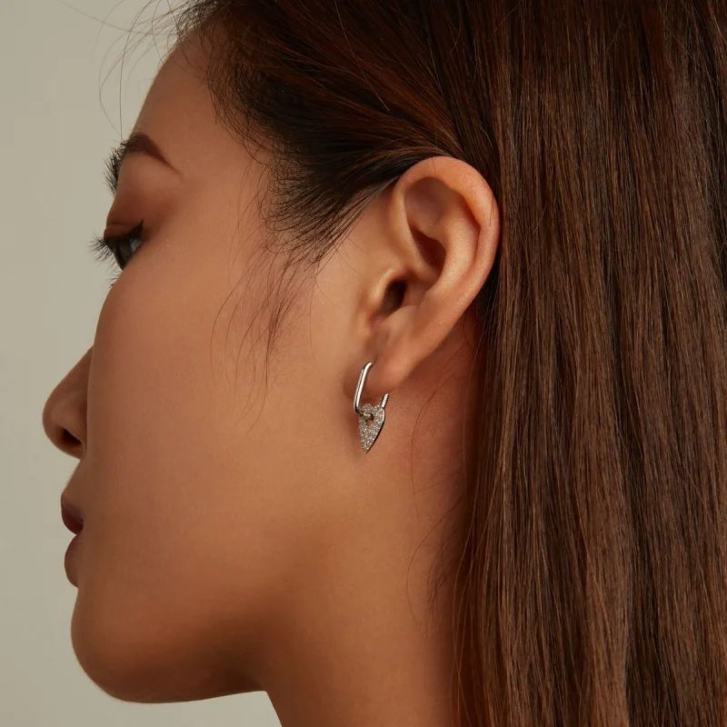 (image for) Pandora Style Love Party Hoop Earrings - BSE569 - View 8