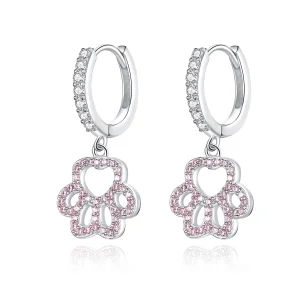 (image for) Pandora Style Pet Imprint Hoop Earrings - SCE771