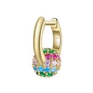(image for) Pandora Style Rainbow Ball Hoop Earrings - SCE1100