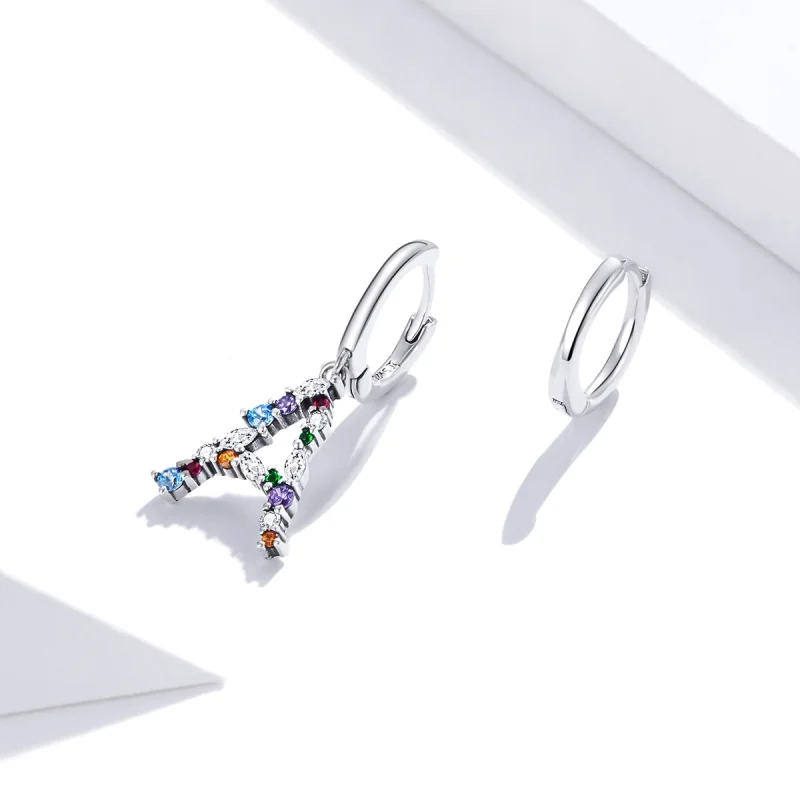 (image for) Pandora Style Romantic Girl Hoop Earrings - SCE1030 - View 2