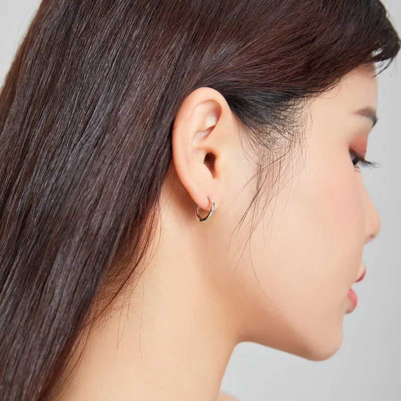 (image for) Pandora Style Romantic Girl Hoop Earrings - SCE1030 - View 6