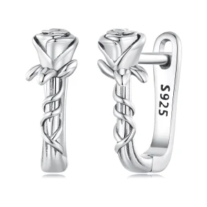 (image for) Pandora Style Roses Hoop Earrings - BSE716