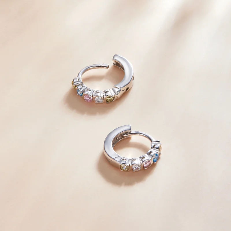(image for) Pandora Style Shine Hoop Earrings - SCE1166-A - View 3