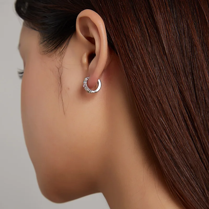 (image for) Pandora Style Shine Hoop Earrings - SCE1166-A - View 5