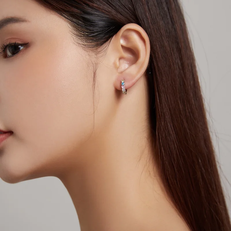 (image for) Pandora Style Shine Hoop Earrings - SCE1166-A - View 6