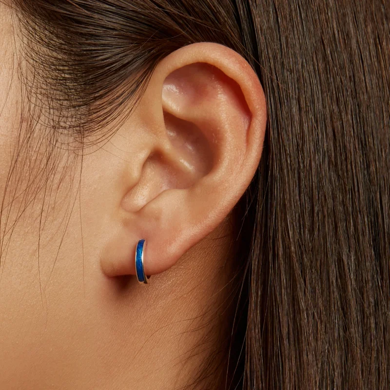 (image for) Pandora Style Simple Hoop Earrings - SCE1360 - View 7